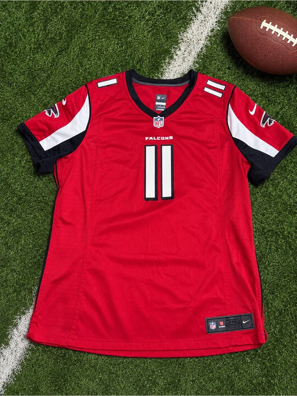🏈Nike On Field Atlanta Falcons Julio Jones #11 Jersey Red NFL Women’s XL🏈